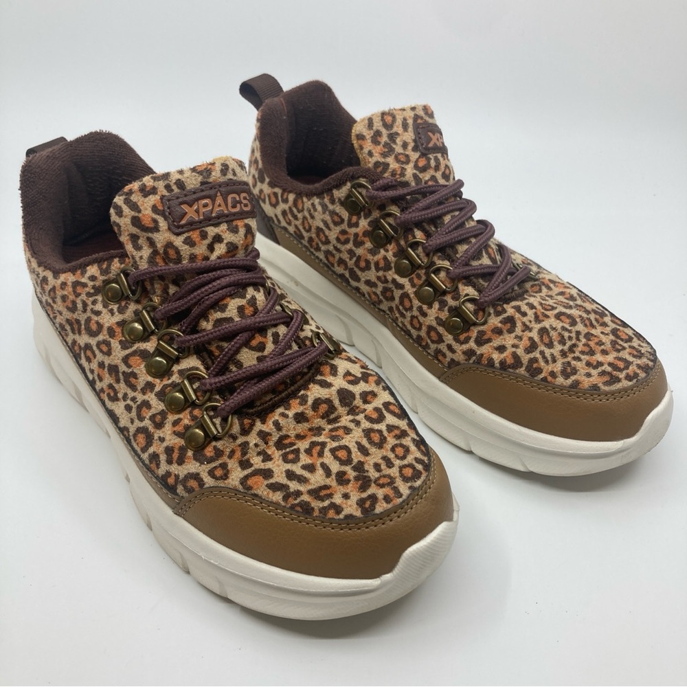 Xpacs leopard animal print lace up sneakers shoes 6